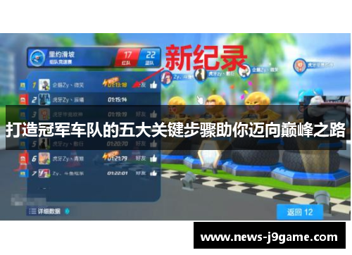 打造冠军车队的五大关键步骤助你迈向巅峰之路